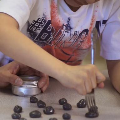 Fork Stabbing Play-dough